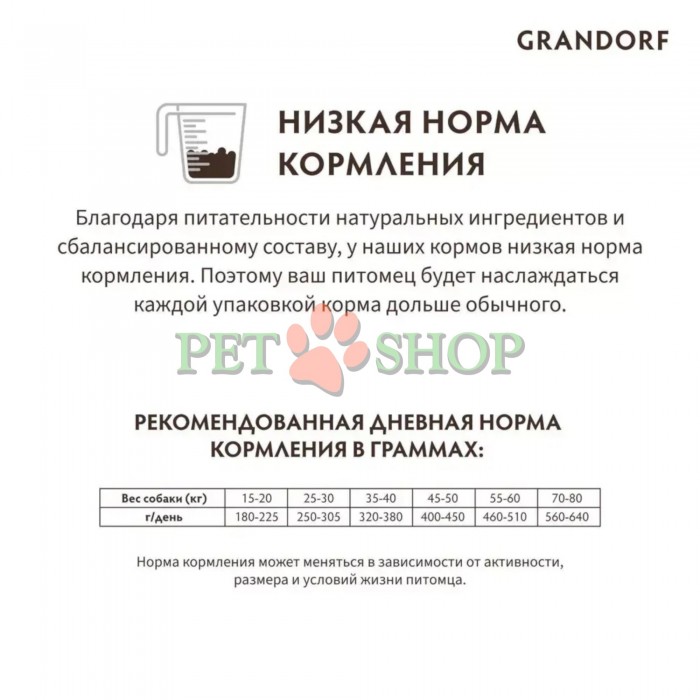 <p><strong>GRANDORF Turkey Adult Maxi -&nbsp;</strong>Для взрослых собак крупных пород с нормальной активностью, чувствительным пищеварением или склонных к аллергии.</p>