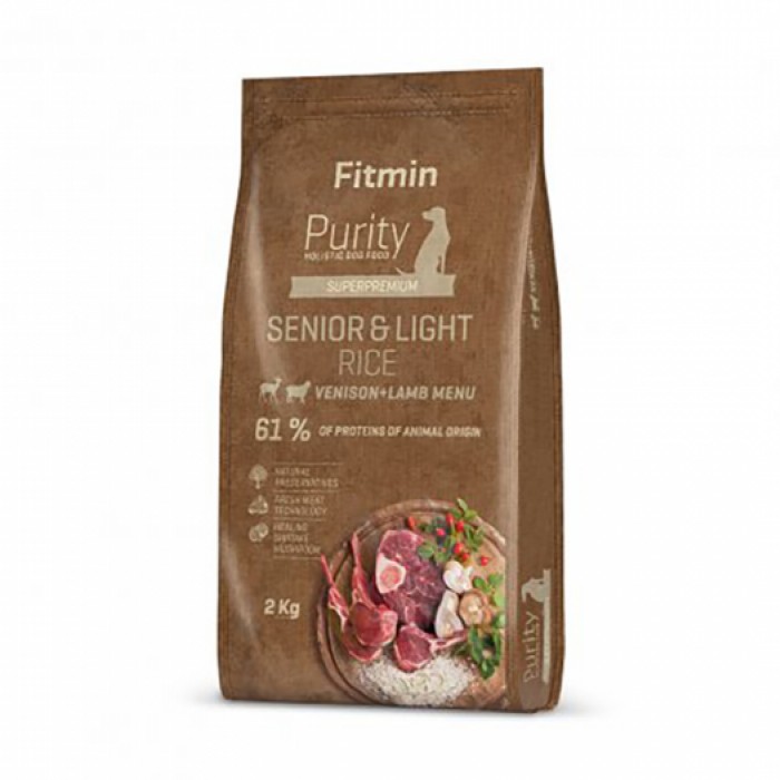 <p><strong>Fitmin dog Purity Rice Senior&Light Venison&Lamb - полноценный корм для взрослых собак всех пород.</strong></p>