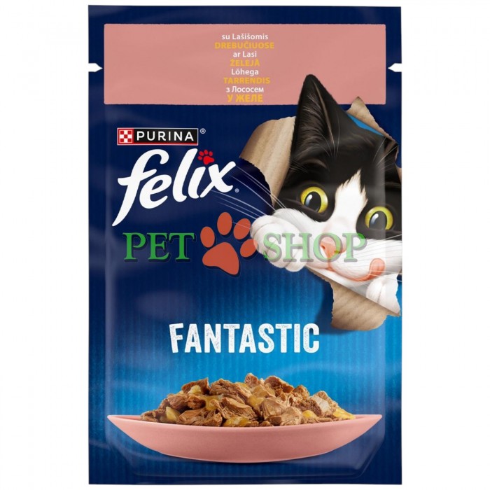 <p><strong>Conserve pentru pisici&nbsp;</strong><strong>Purina Felix salmon, 85 gr</strong></p>