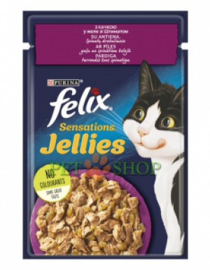 <p><strong>Консервы для кошек Purina Felix Sensations, утка со шпинатом, пауч, 85 гр</strong></p>