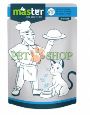 <p><strong>Полнорационный консервированный корм для взрослых кошек, с рыбным вкусом в соусе.</strong></p>
