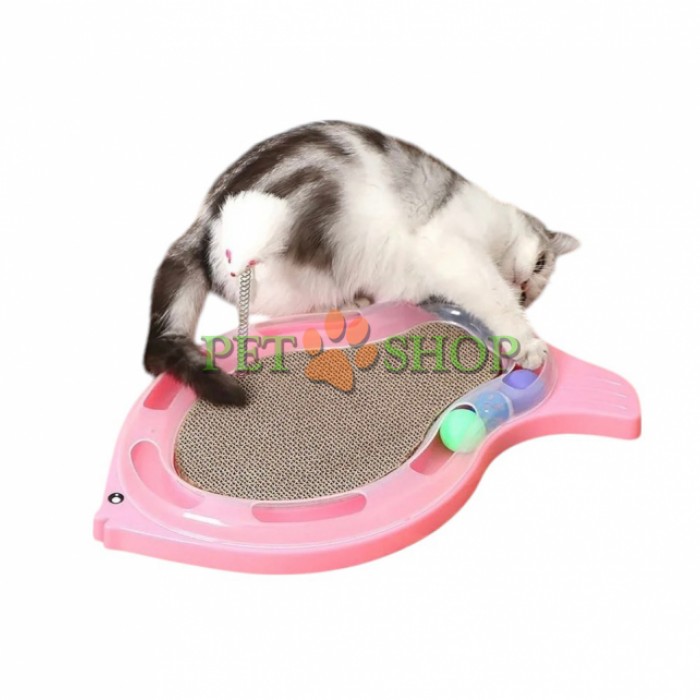 <p><strong>Когтеточка в форме рыбы с пружинной мышкой и катящимися шариками — это веселый и интерактивный способ развлечь кошку, одновременно защищая мебель от когтей.</strong></p>