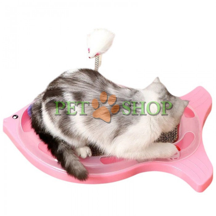 <p><strong>Когтеточка в форме рыбы с пружинной мышкой и катящимися шариками — это веселый и интерактивный способ развлечь кошку, одновременно защищая мебель от когтей.</strong></p>